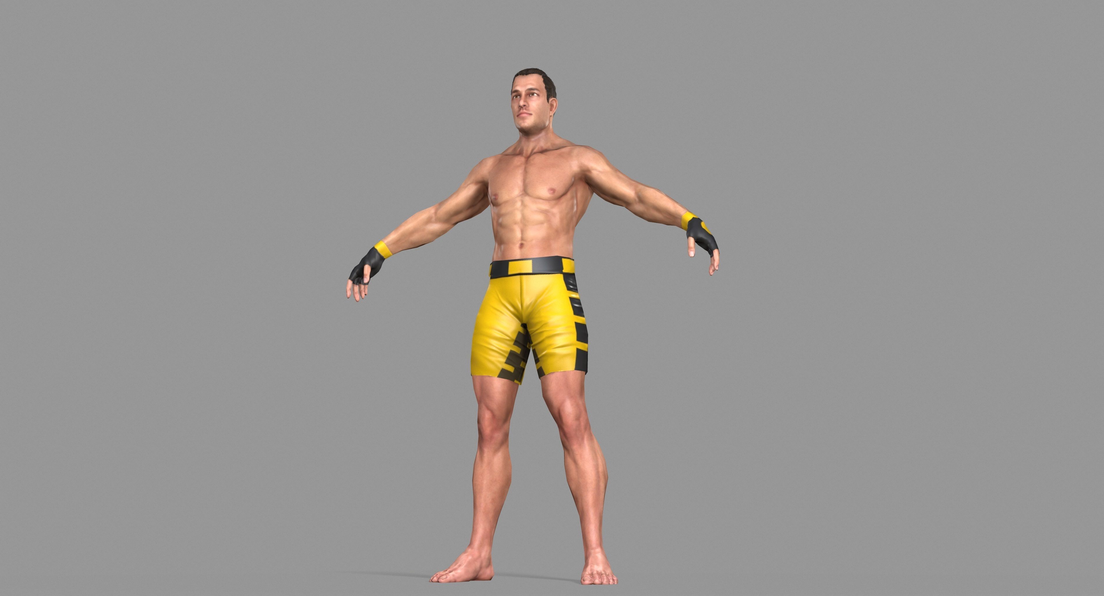 UFC Boxer Low-poly 3D model_47