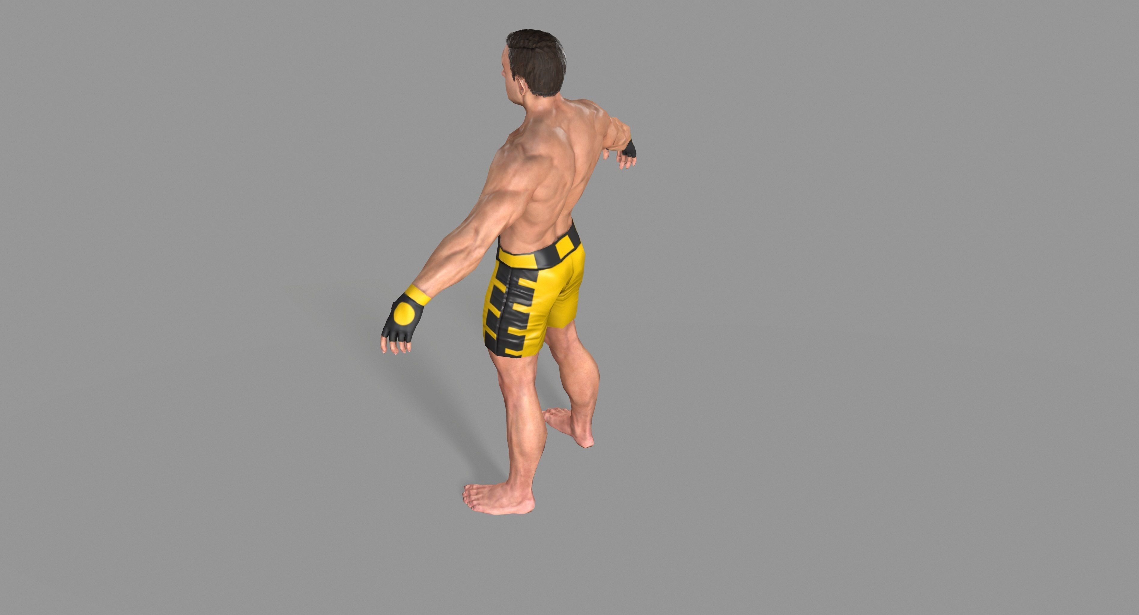 UFC Boxer Low-poly 3D model_28