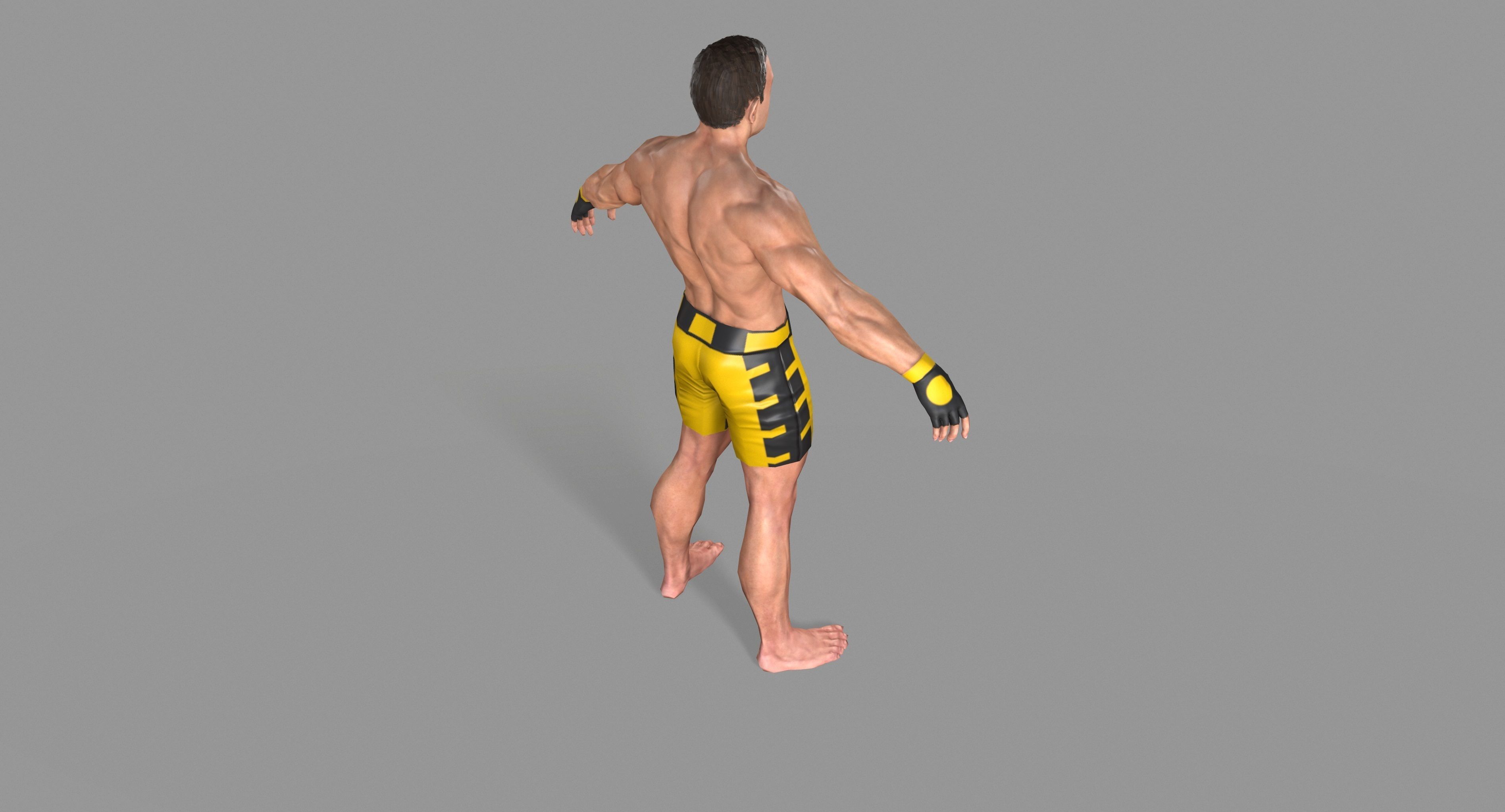 UFC Boxer Low-poly 3D model_24