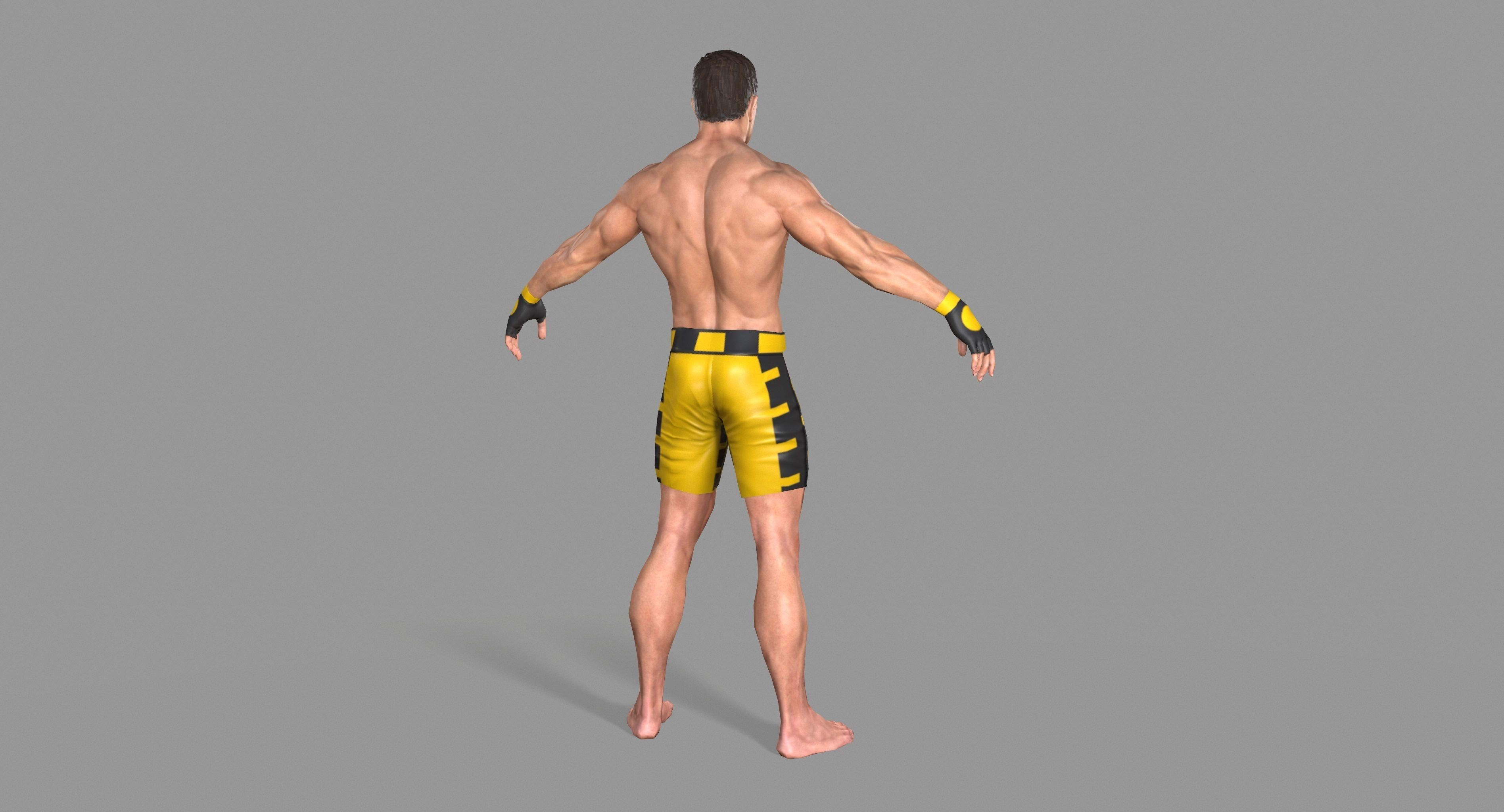 UFC Boxer Low-poly 3D model_9