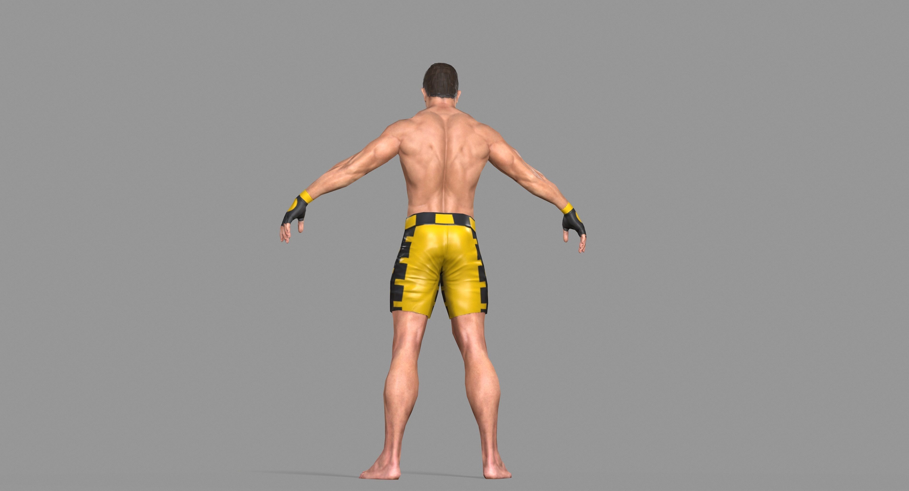 UFC Boxer Low-poly 3D model_41