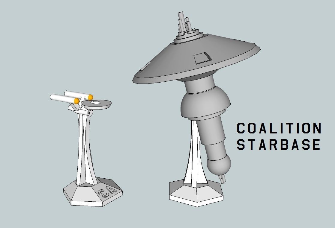 MicroFleet Starbases and Outposts Pack 3D print model_3