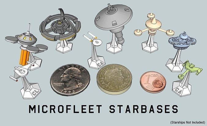 MicroFleet Starbases and Outposts Pack 3D print model