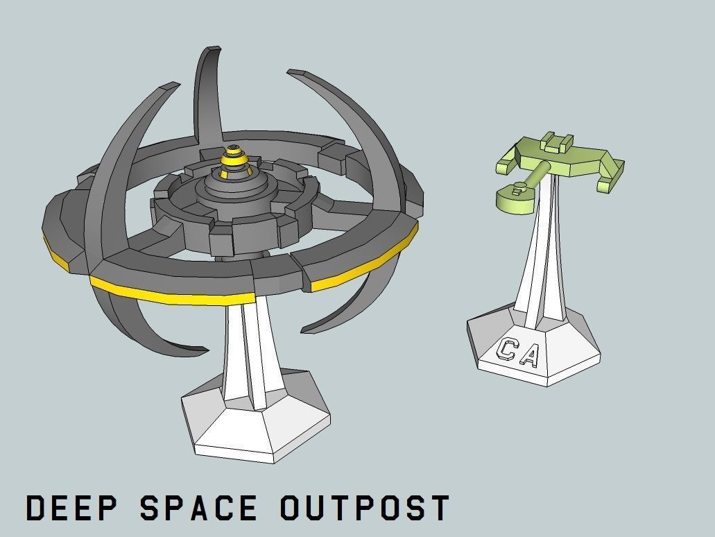 MicroFleet Starbases and Outposts Pack 3D print model_2