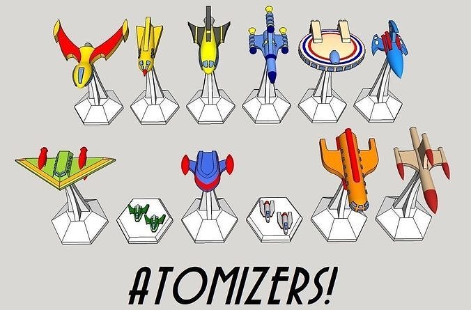 MicroFleet Atomizers  Starship Pack 3D print model