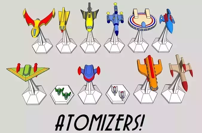 MicroFleet Atomizers  Starship Pack 3D print model
