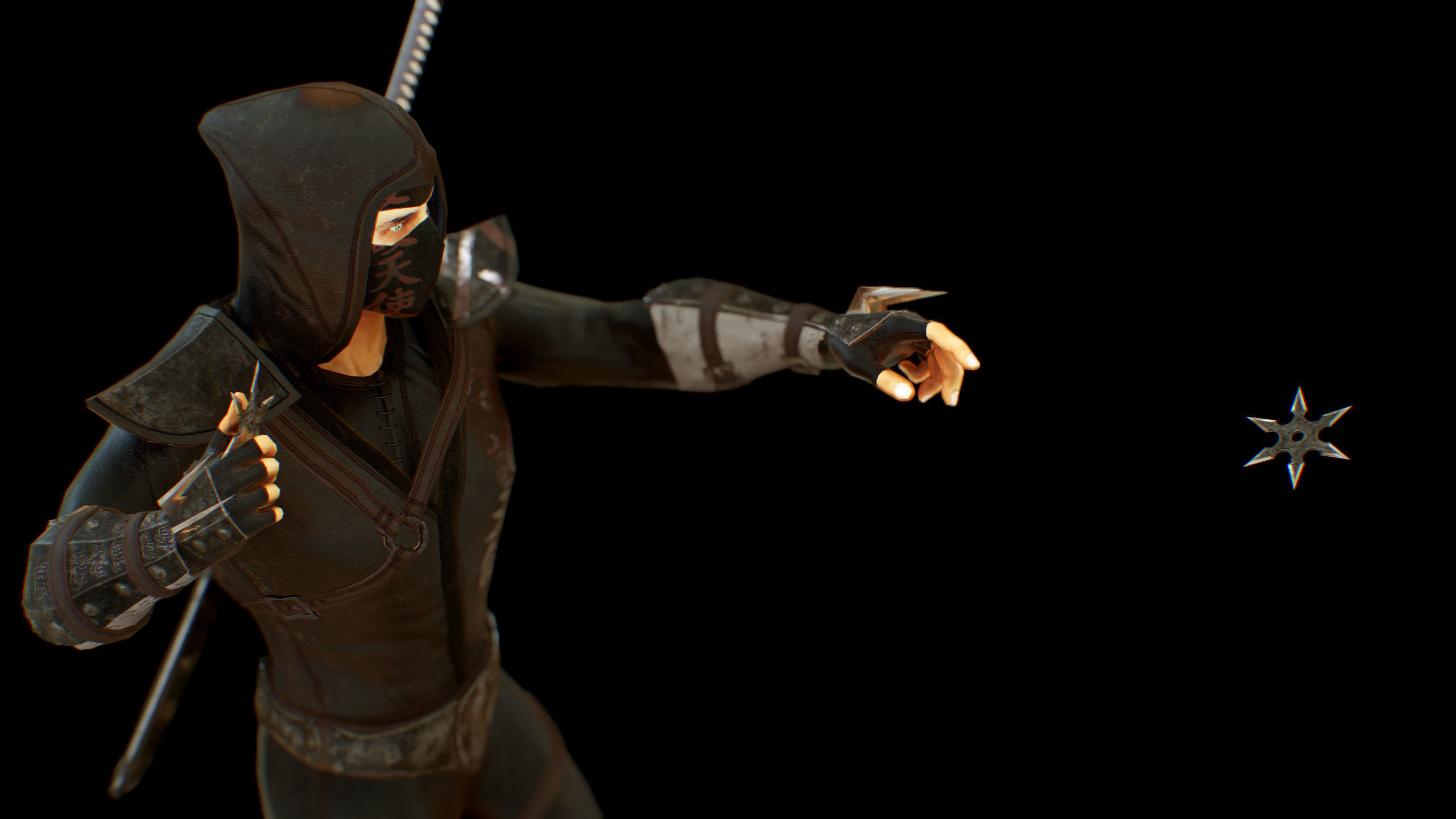 ninja Low-poly 3D model_22