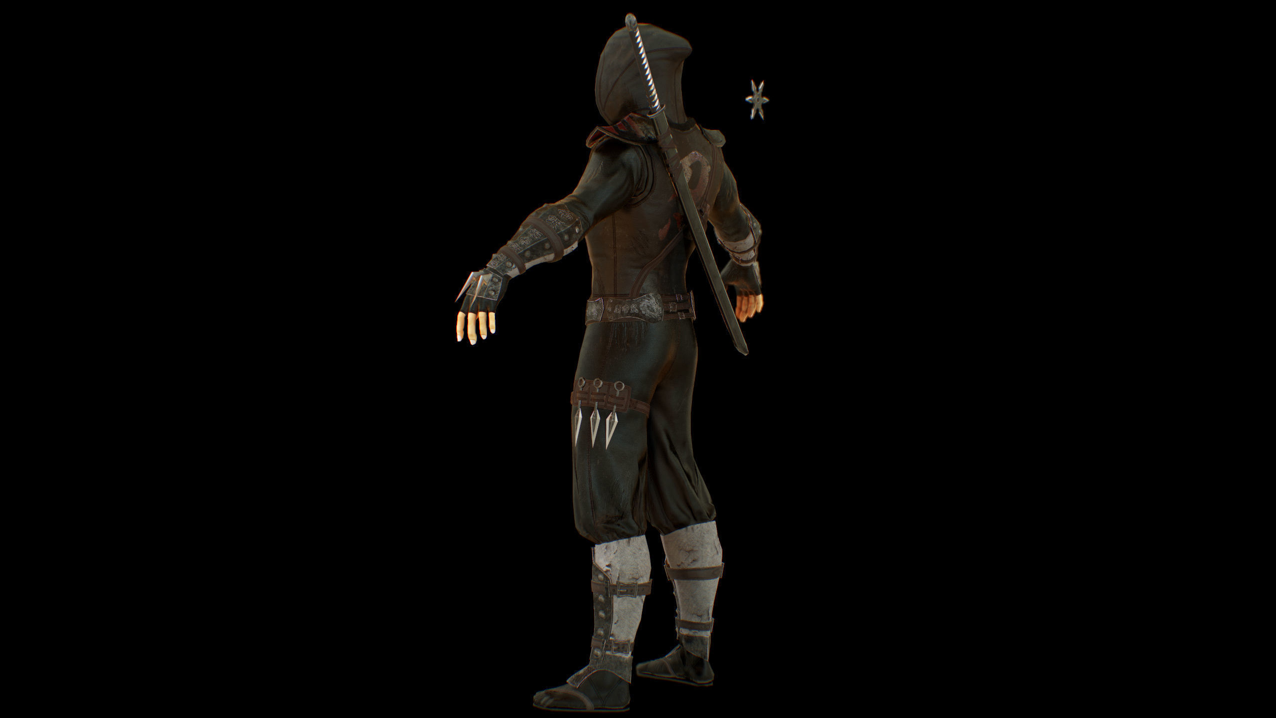 ninja Low-poly 3D model_5