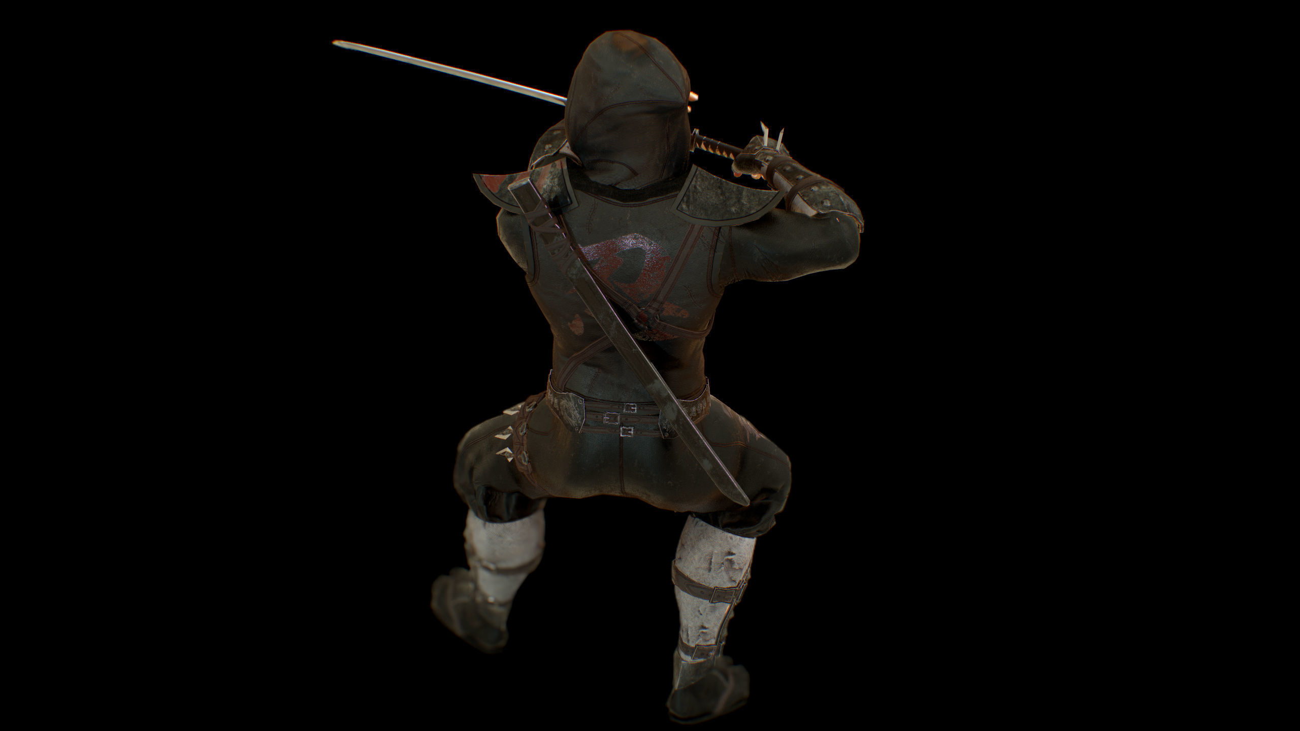 ninja Low-poly 3D model_15