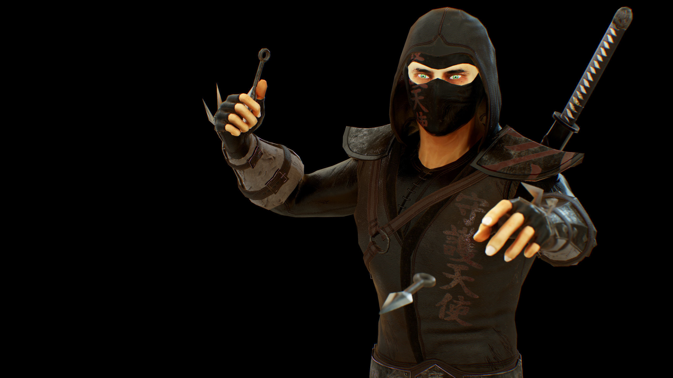 ninja Low-poly 3D model_18