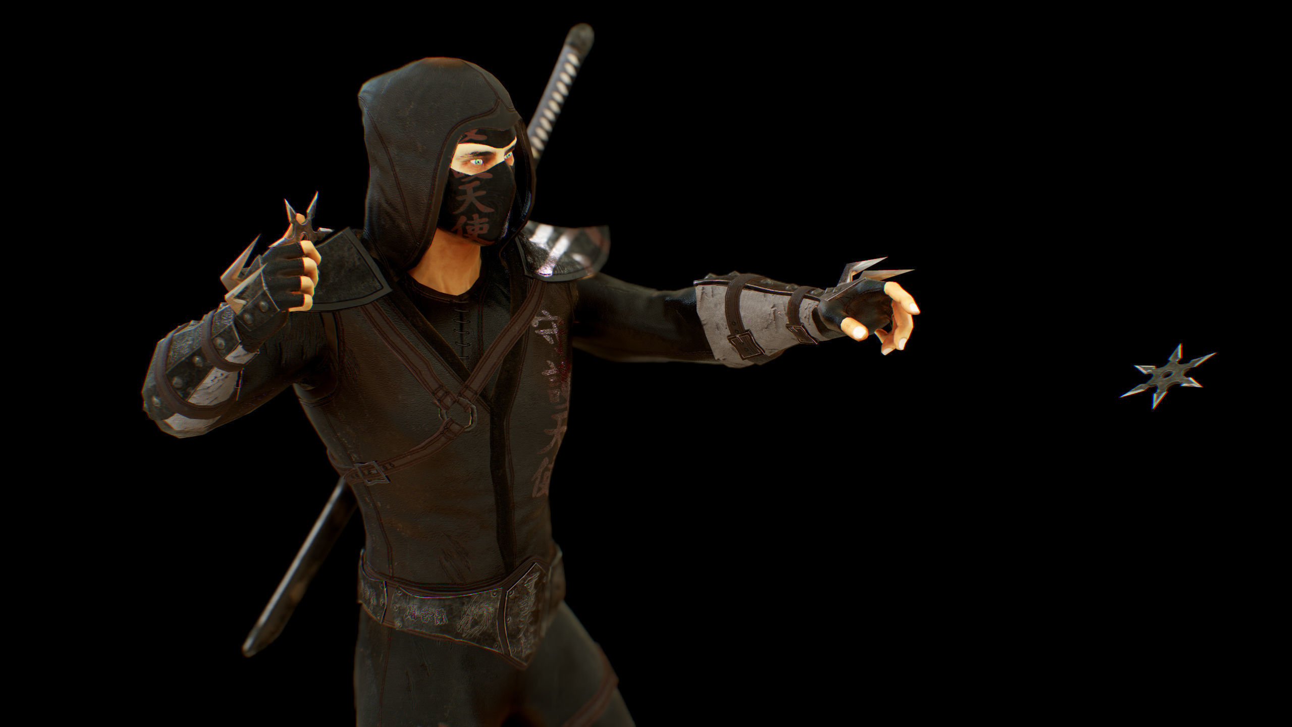ninja Low-poly 3D model_19