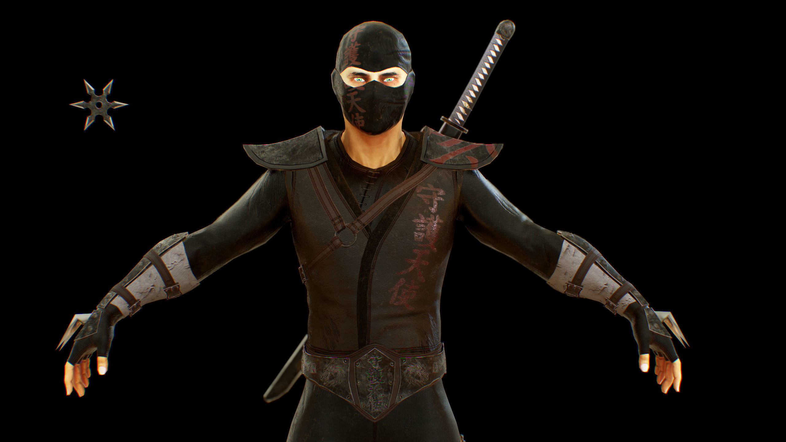 ninja Low-poly 3D model_9
