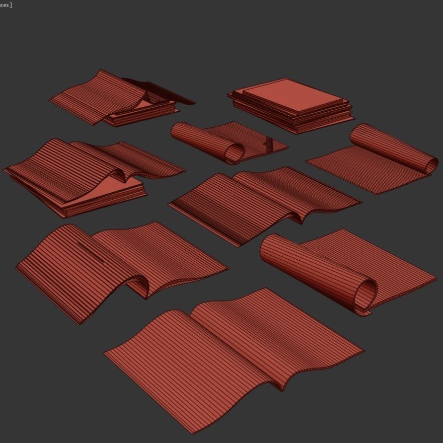 Magazines stack 3D model_8