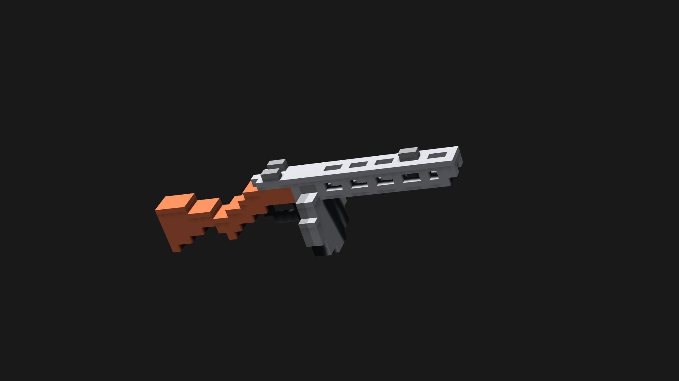 Voxel Weapons Mega Pack Low-poly 3D model_7