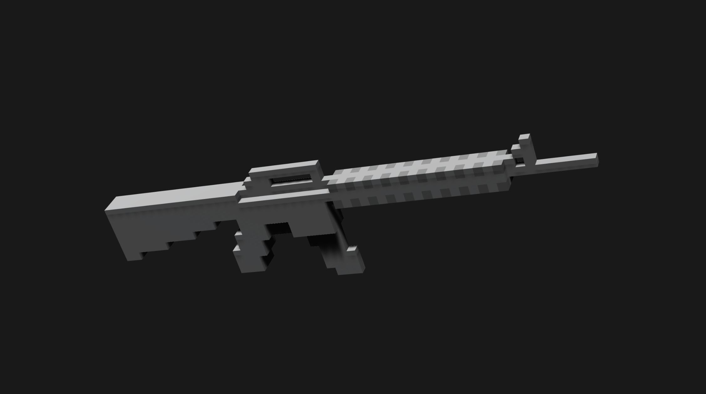 Voxel Weapons Mega Pack Low-poly 3D model_21