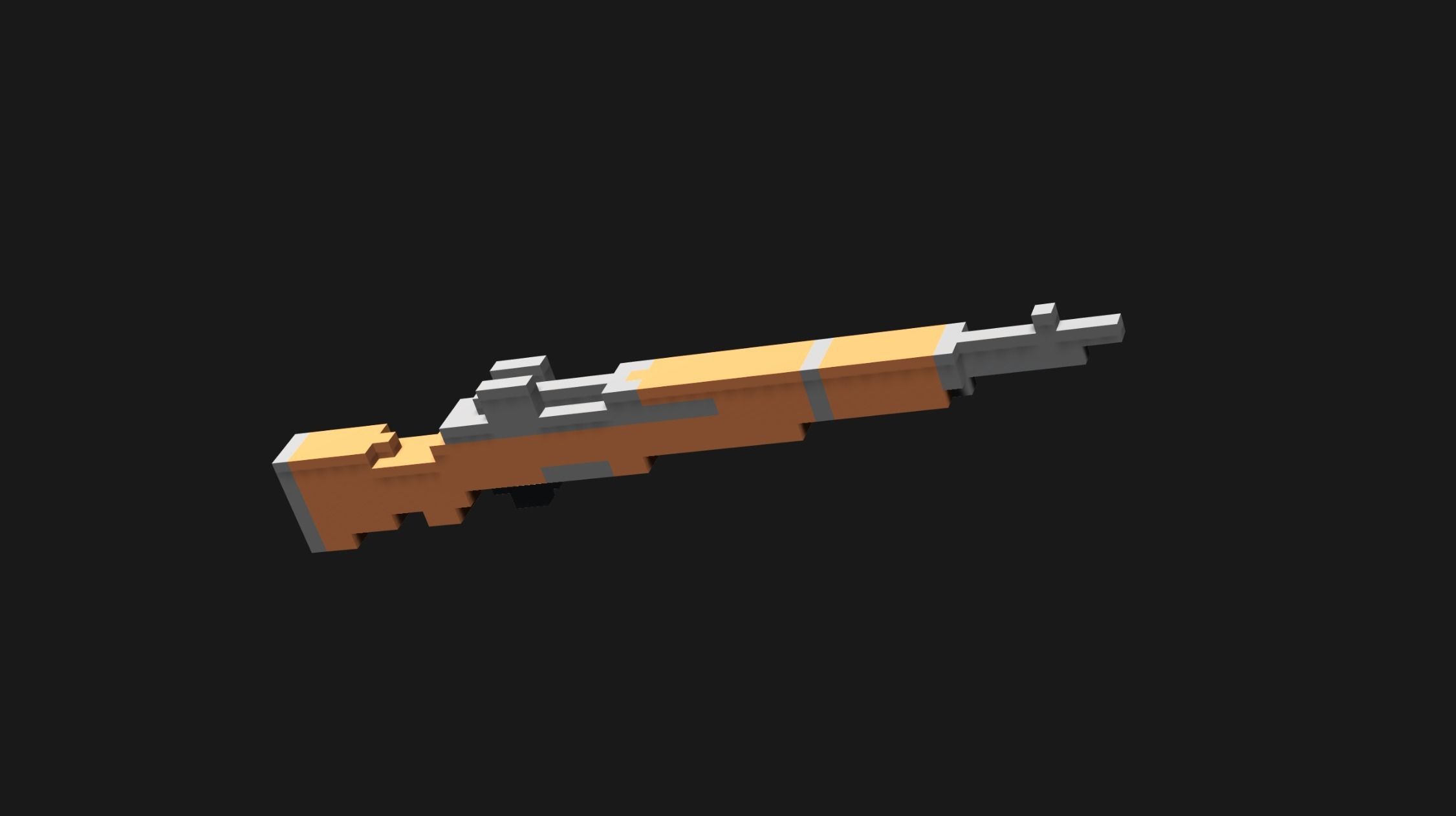 Voxel Weapons Mega Pack Low-poly 3D model_20