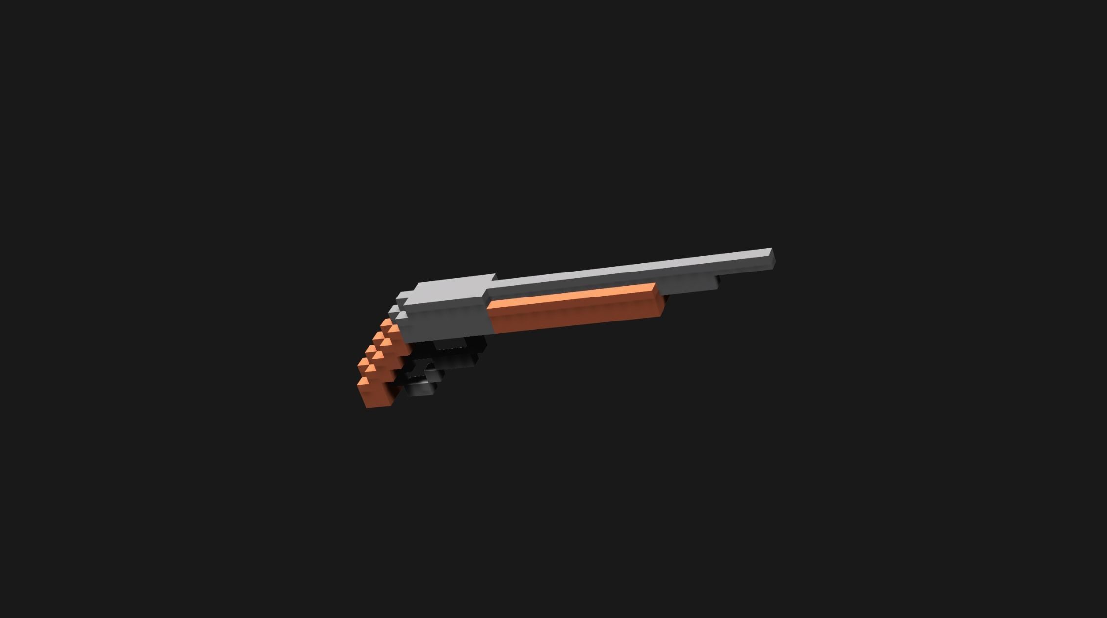 Voxel Weapons Mega Pack Low-poly 3D model_27