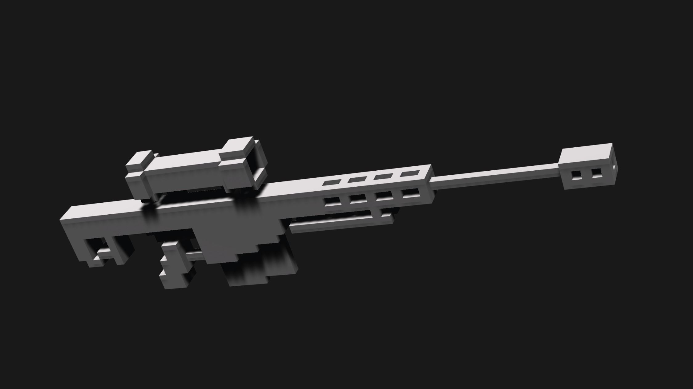 Voxel Weapons Mega Pack Low-poly 3D model_1