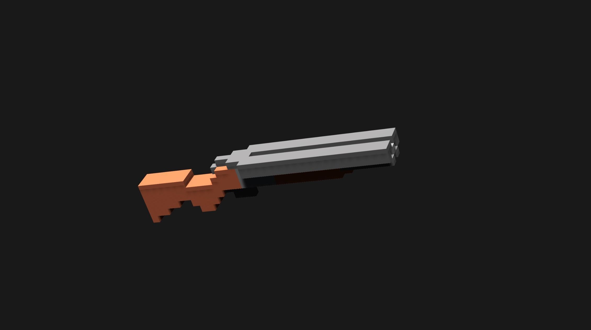 Voxel Weapons Mega Pack Low-poly 3D model_16