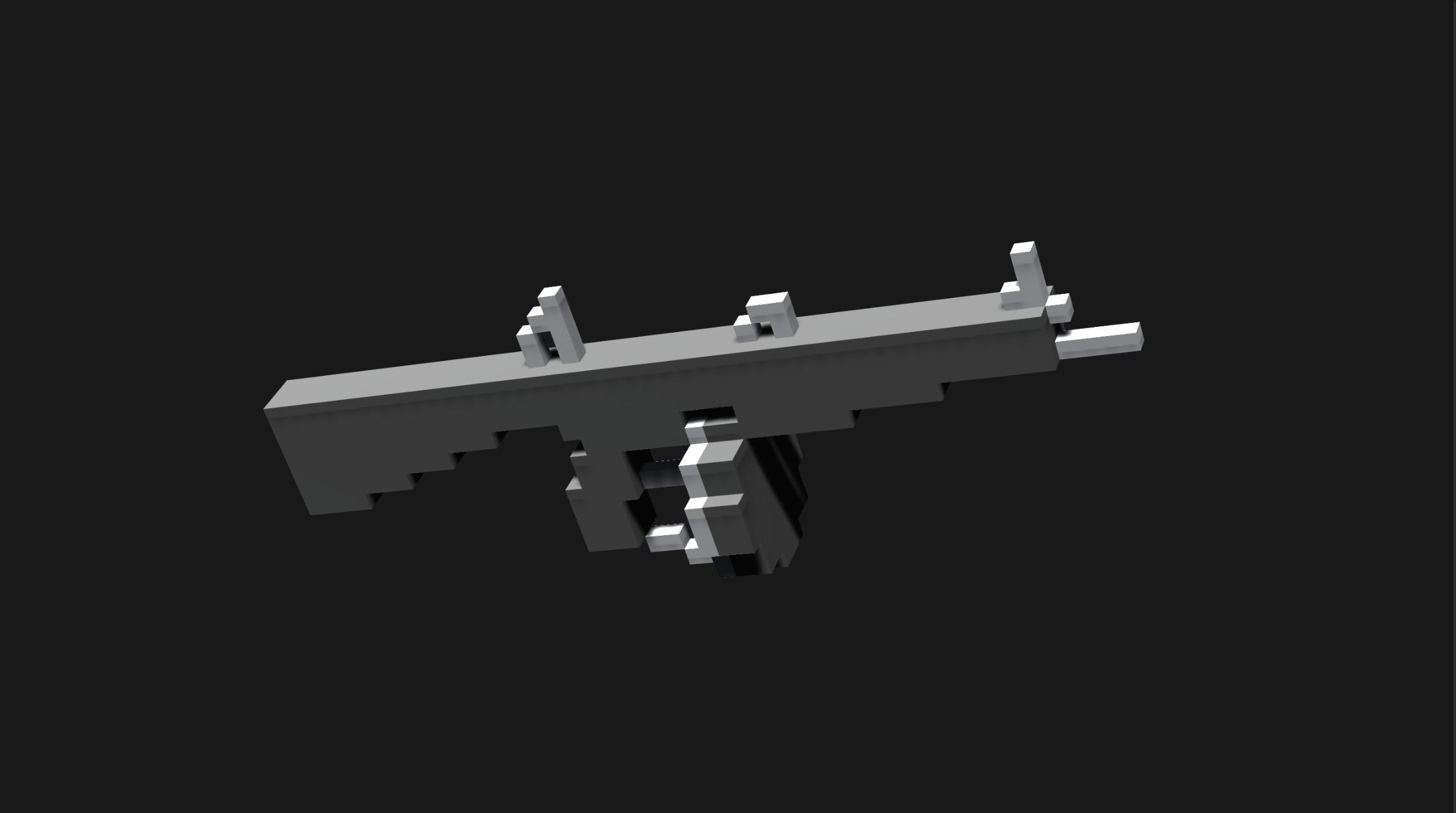 Voxel Weapons Mega Pack Low-poly 3D model_4