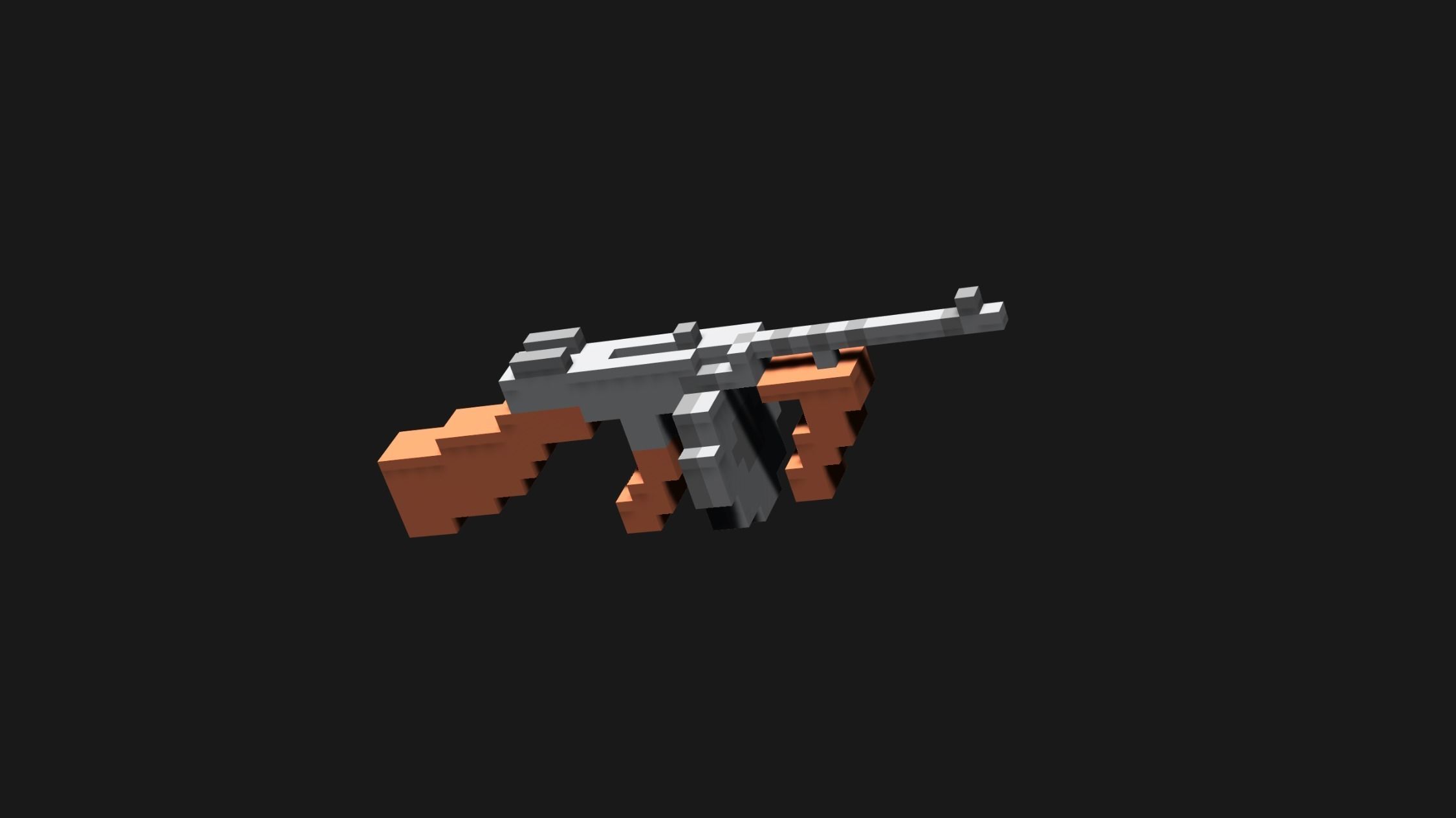 Voxel Weapons Mega Pack Low-poly 3D model_34