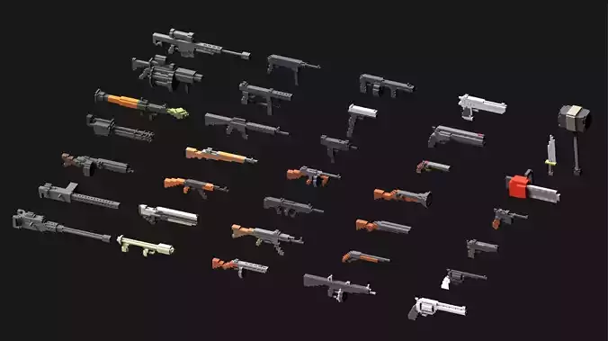 Voxel Weapons Mega Pack