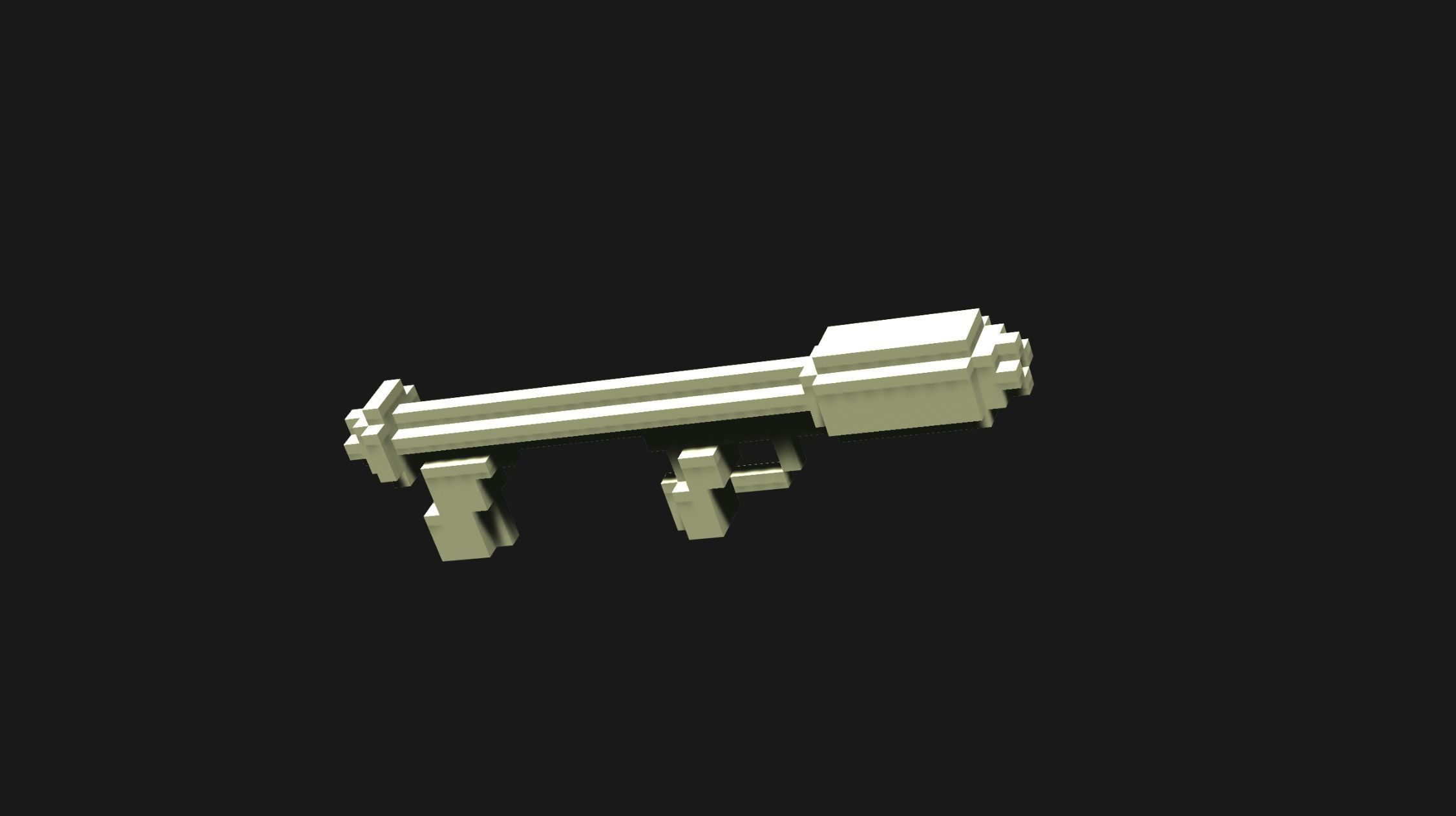 Voxel Weapons Mega Pack Low-poly 3D model_17
