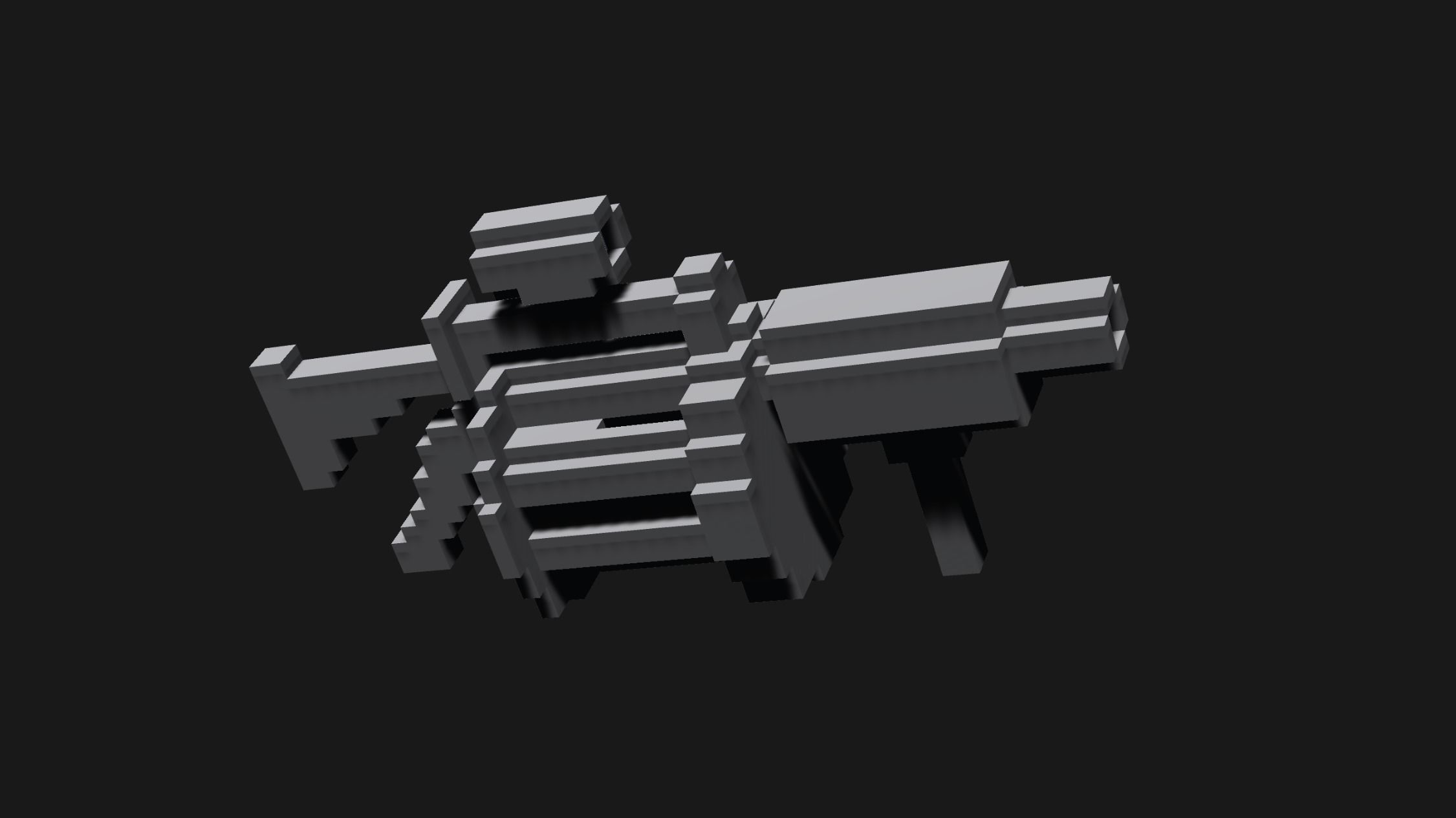 Voxel Weapons Mega Pack Low-poly 3D model_2