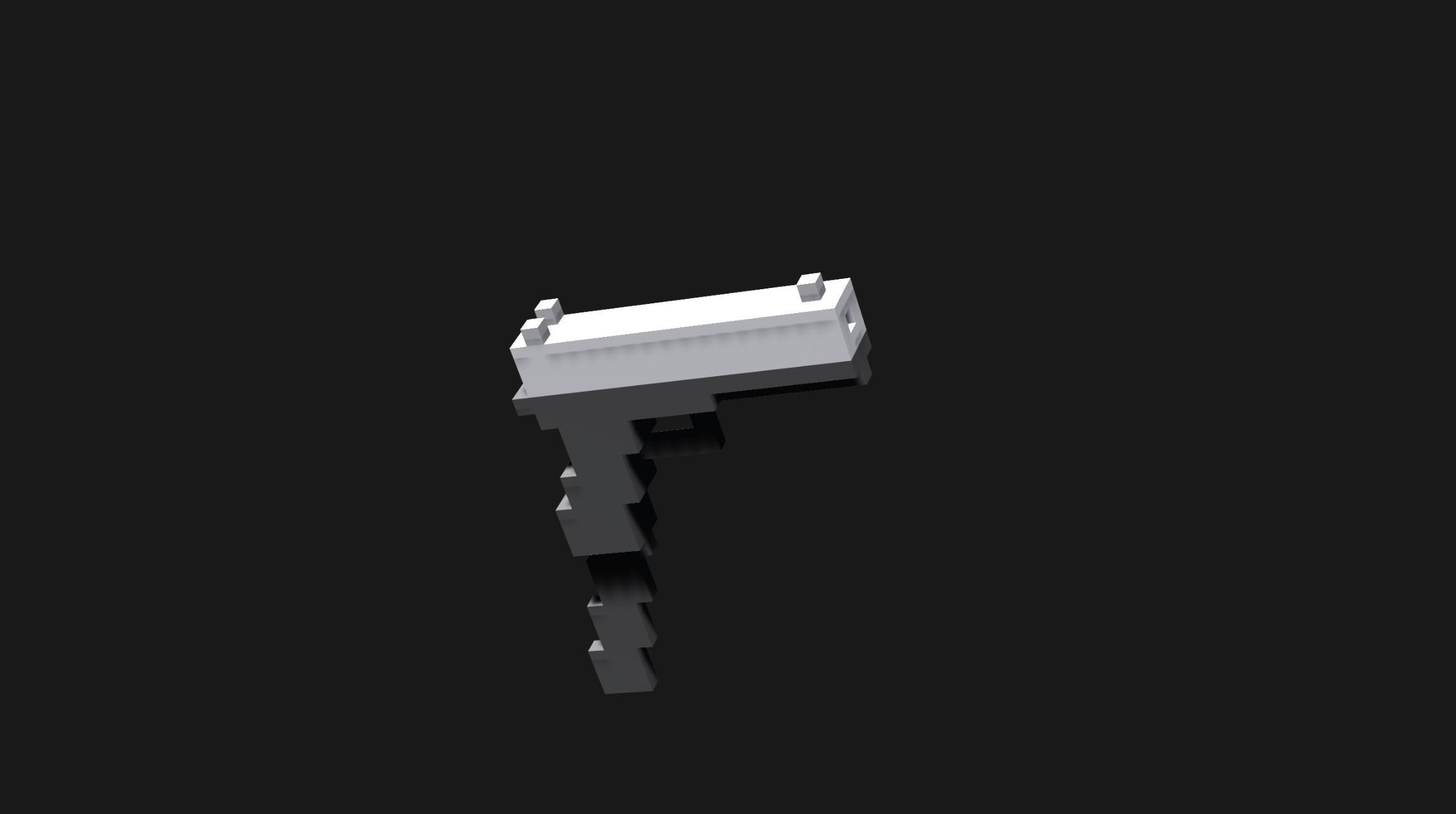 Voxel Weapons Mega Pack Low-poly 3D model_19