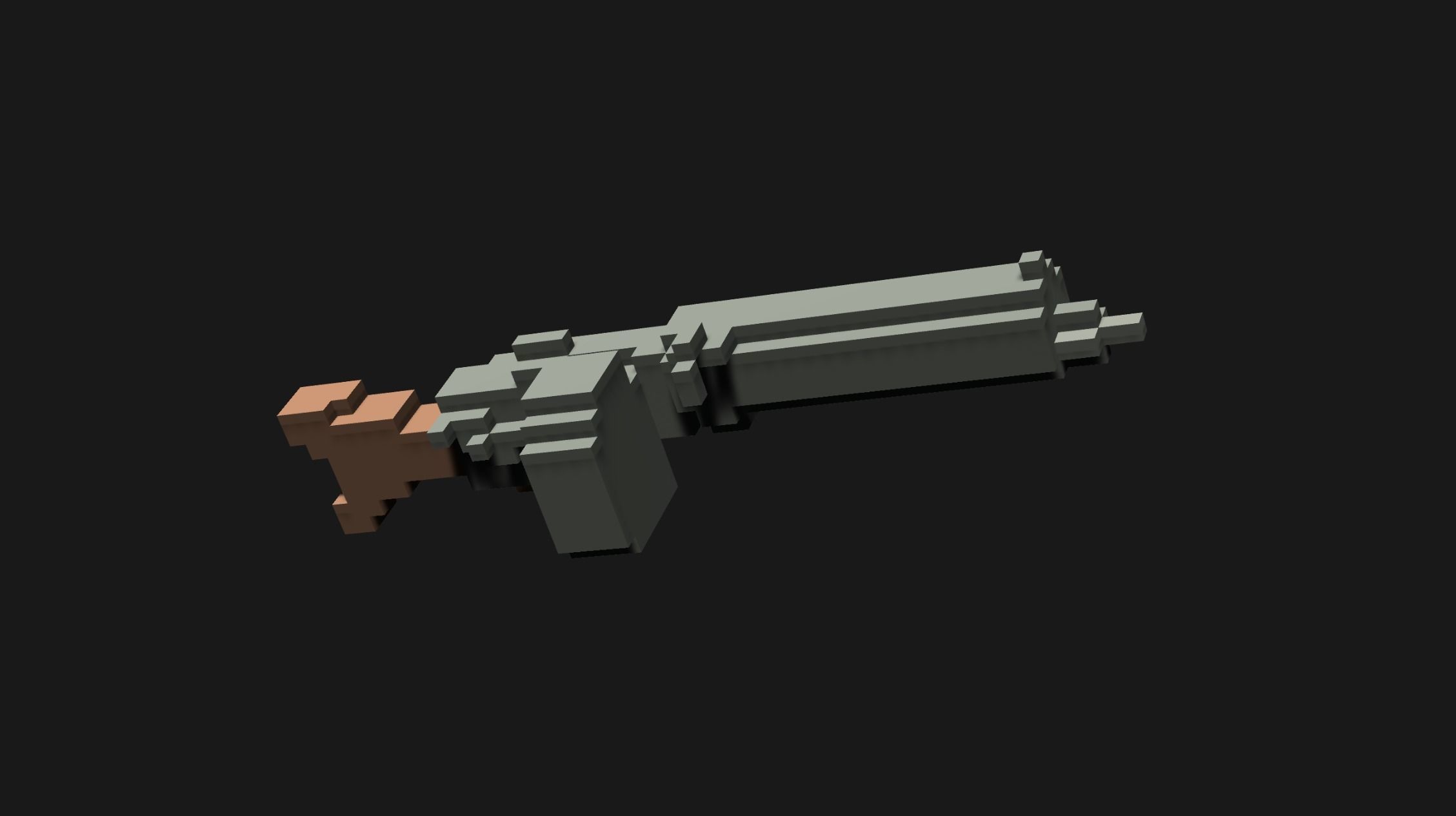 Voxel Weapons Mega Pack Low-poly 3D model_26