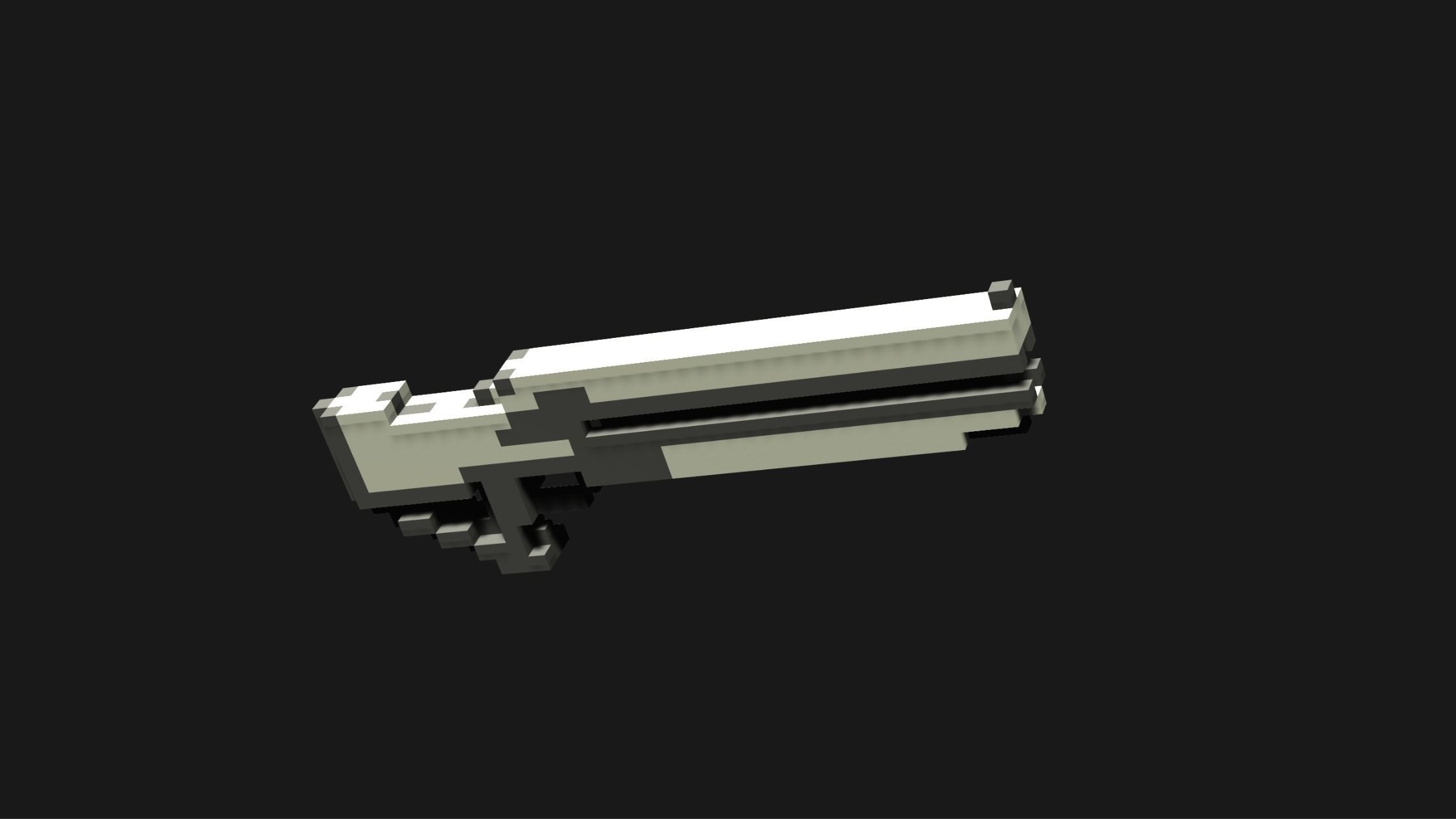 Voxel Weapons Mega Pack Low-poly 3D model_30
