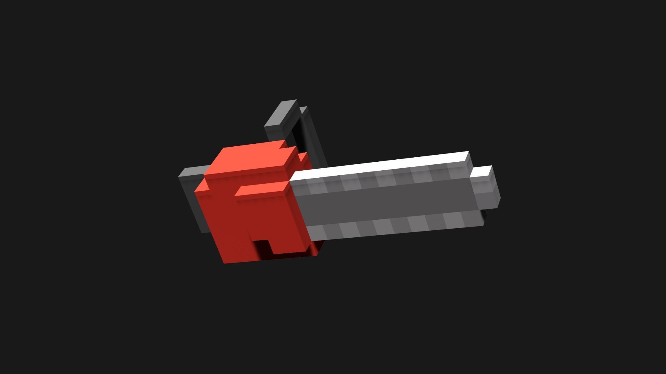 Voxel Weapons Mega Pack Low-poly 3D model_13