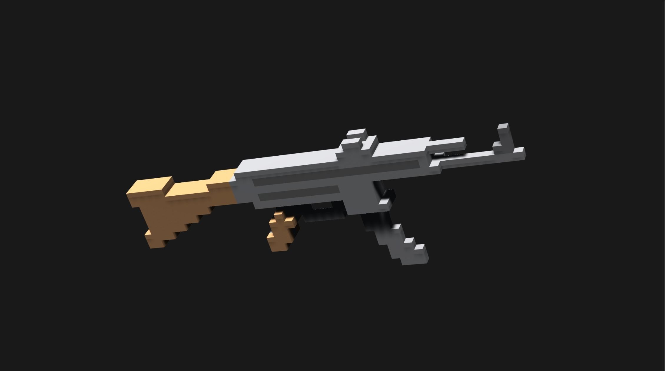 Voxel Weapons Mega Pack Low-poly 3D model_32