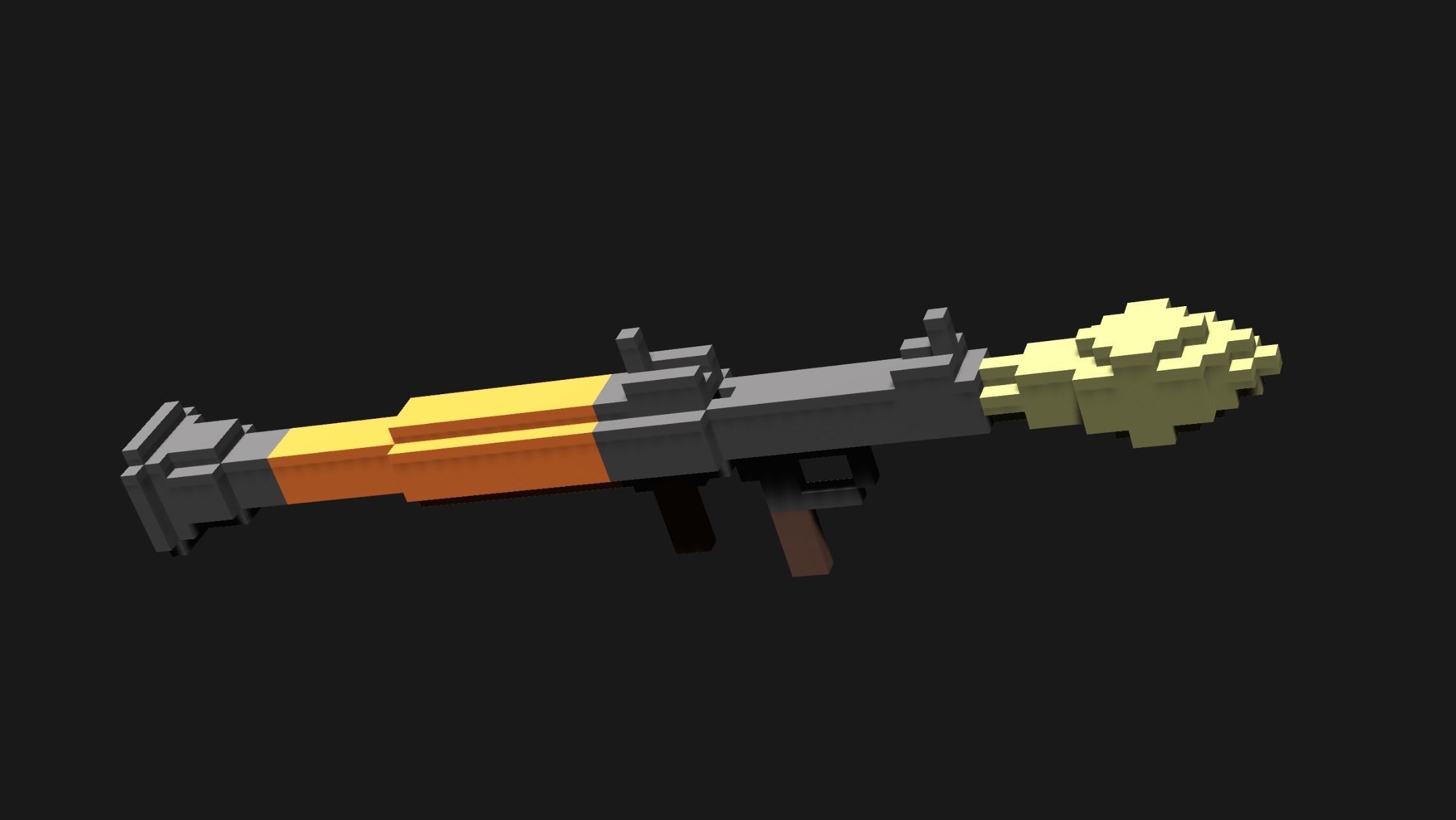 Voxel Weapons Mega Pack Low-poly 3D model_5