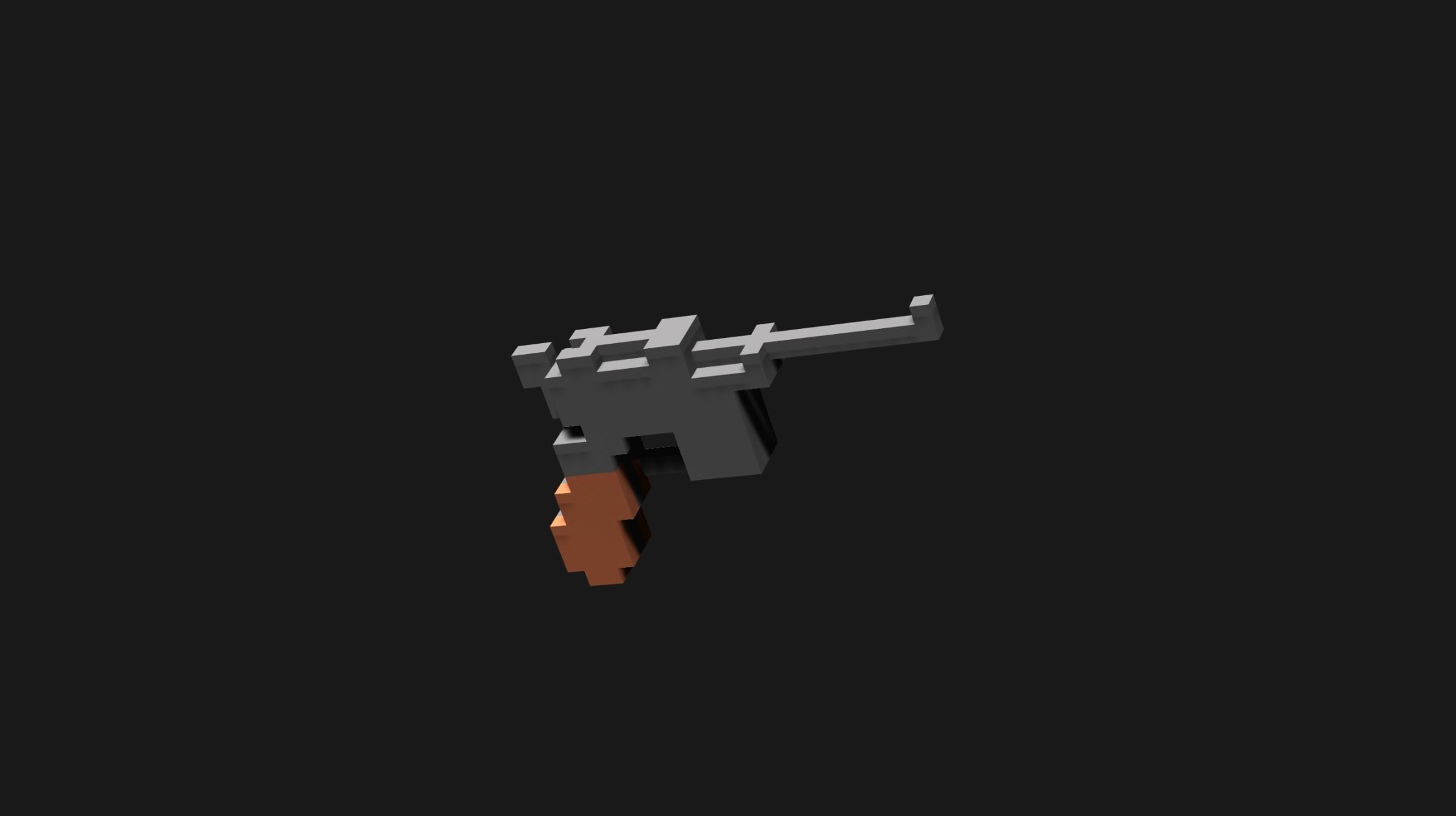 Voxel Weapons Mega Pack Low-poly 3D model_25