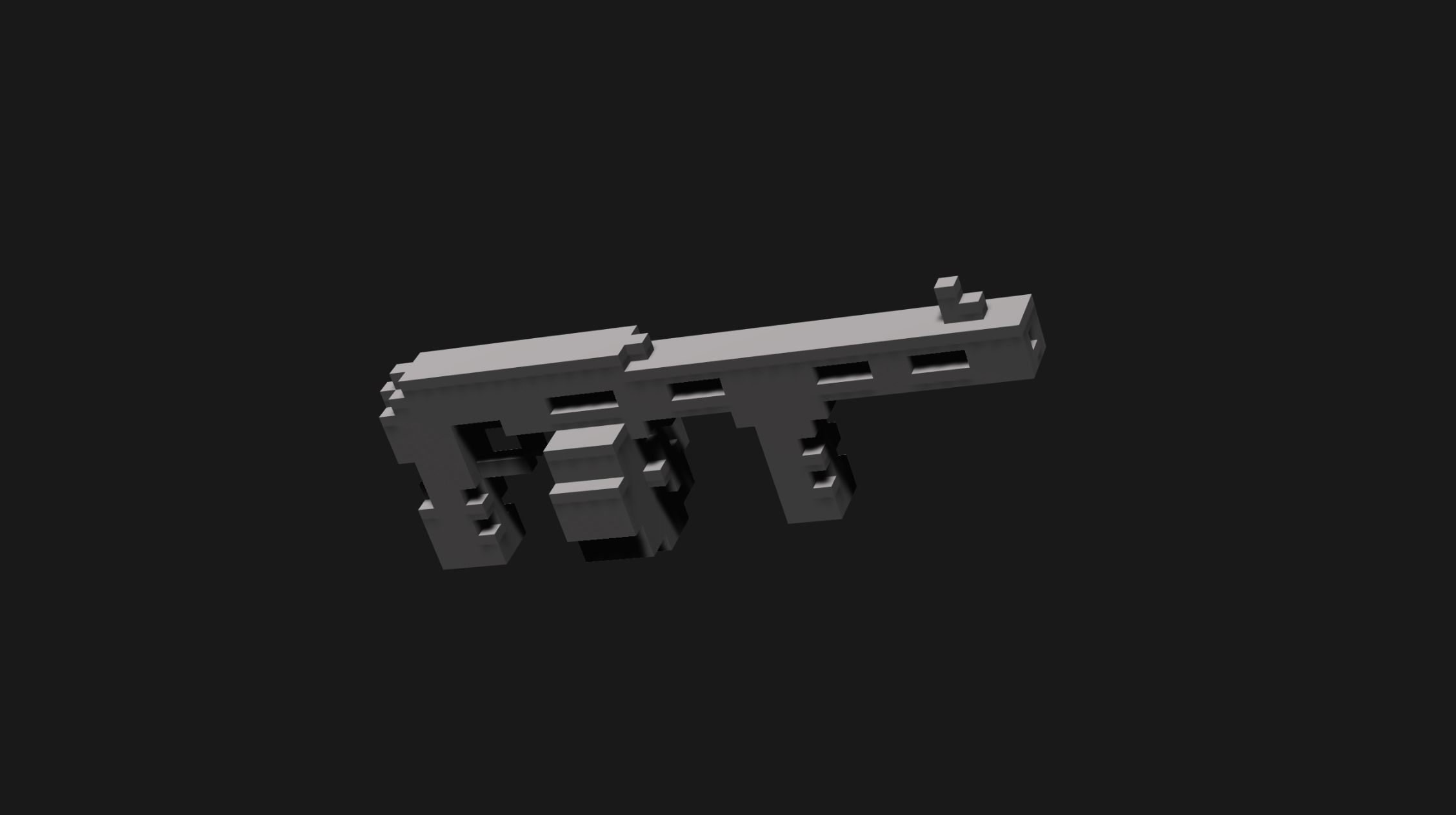 Voxel Weapons Mega Pack Low-poly 3D model_14