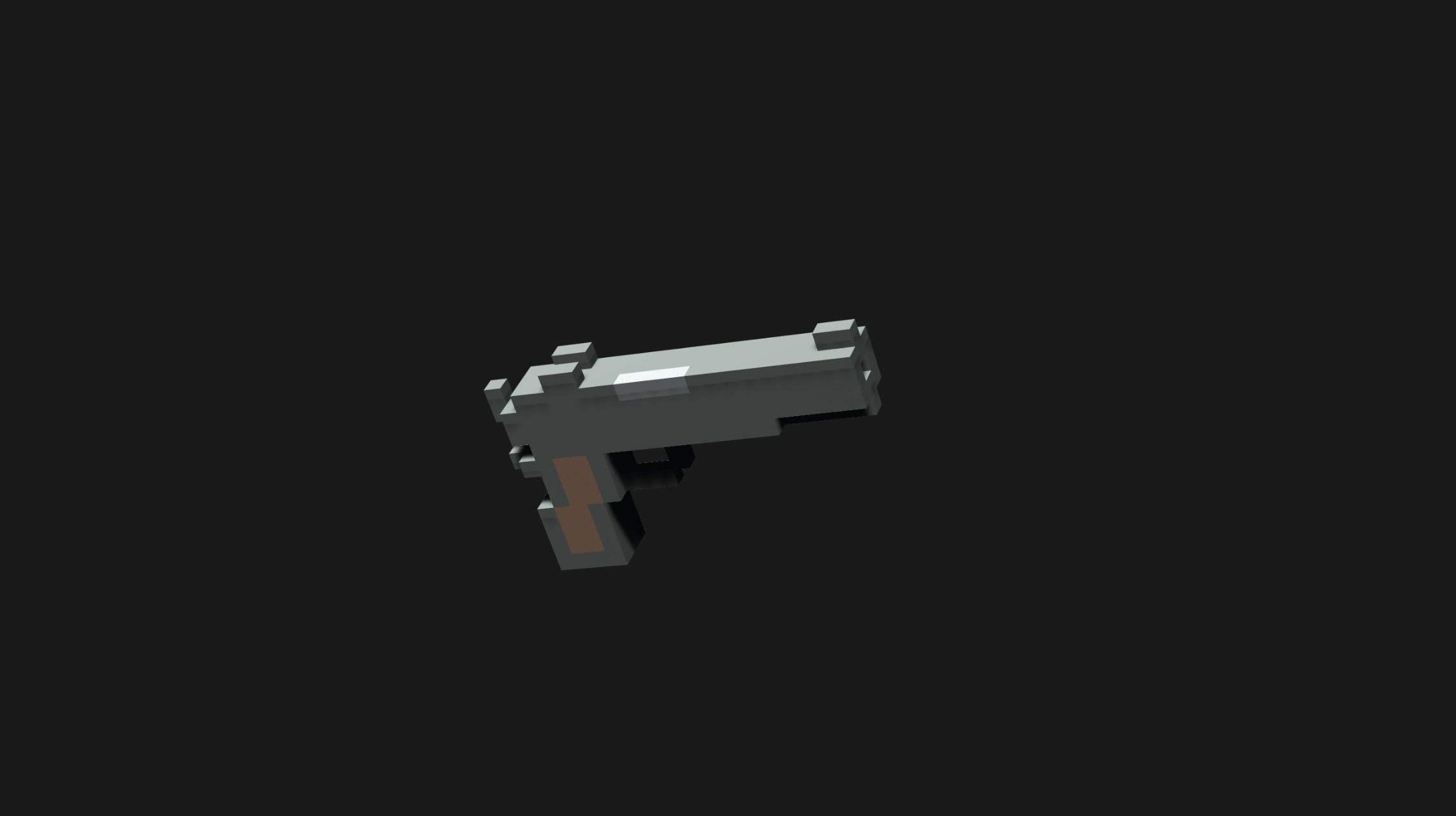 Voxel Weapons Mega Pack Low-poly 3D model_23