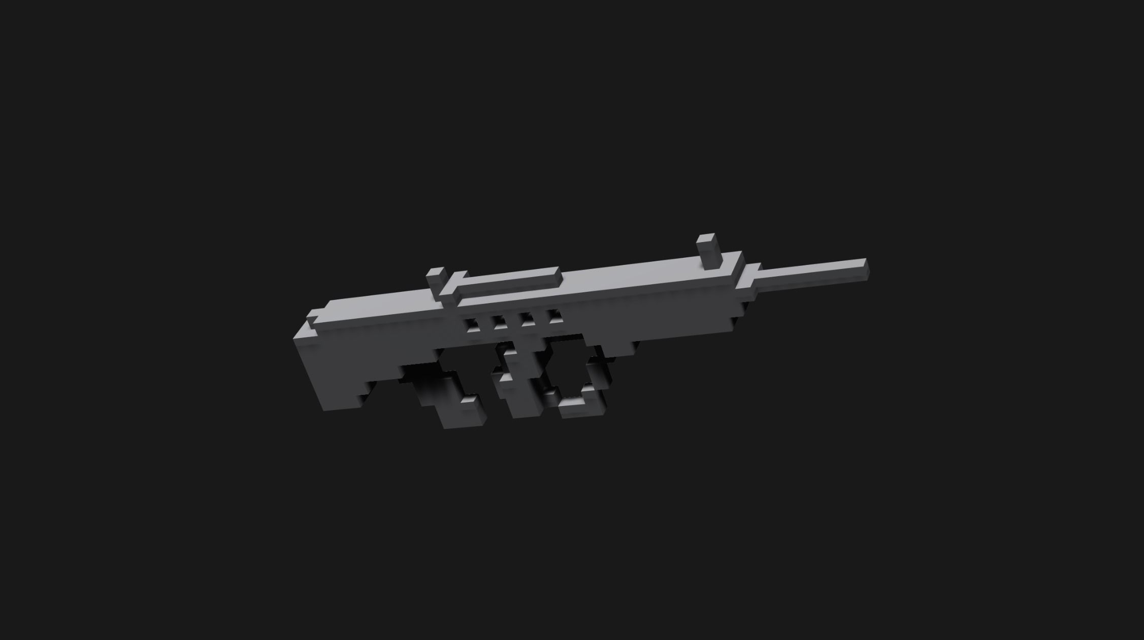 Voxel Weapons Mega Pack Low-poly 3D model_33