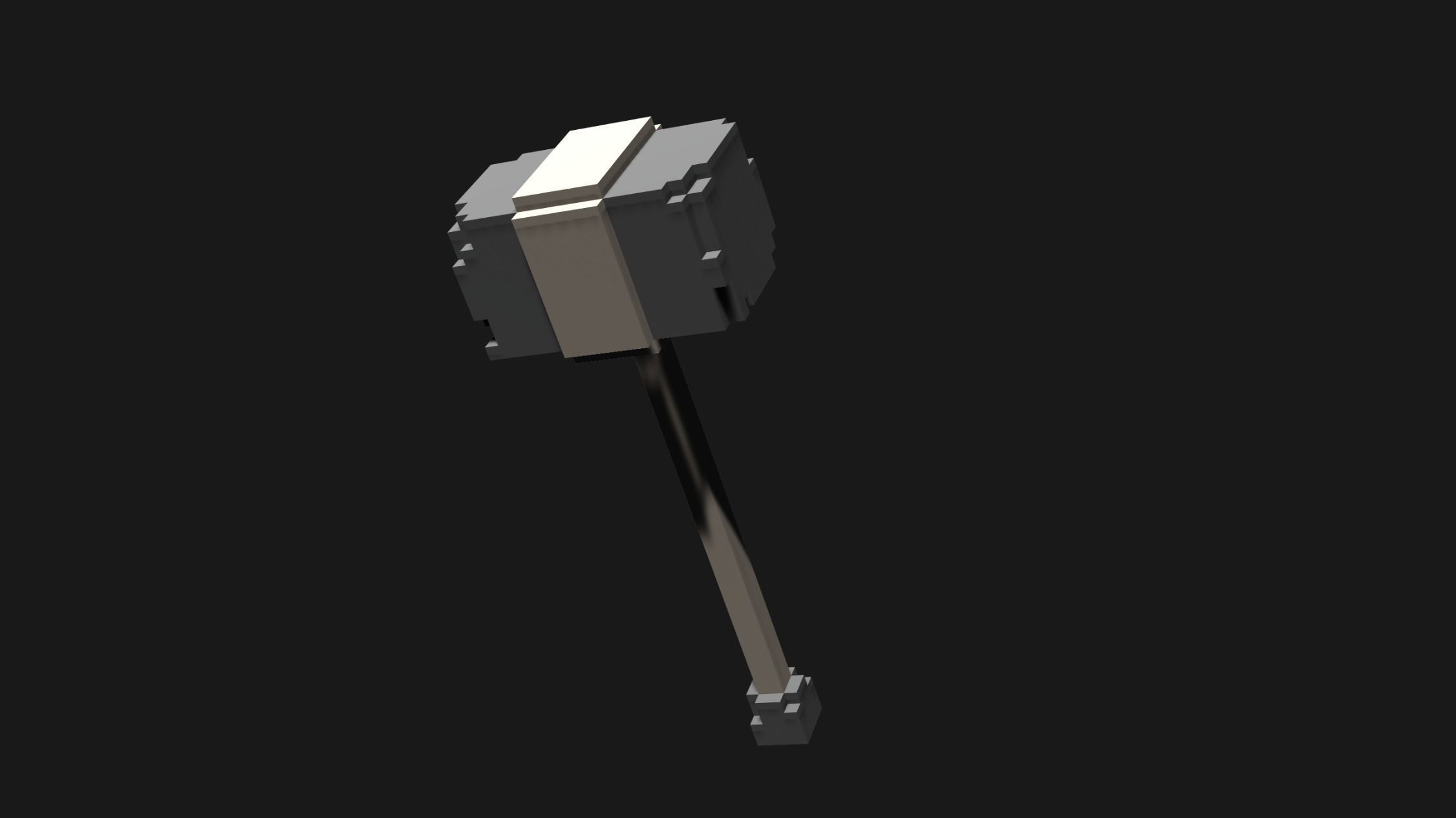 Voxel Weapons Mega Pack Low-poly 3D model_24