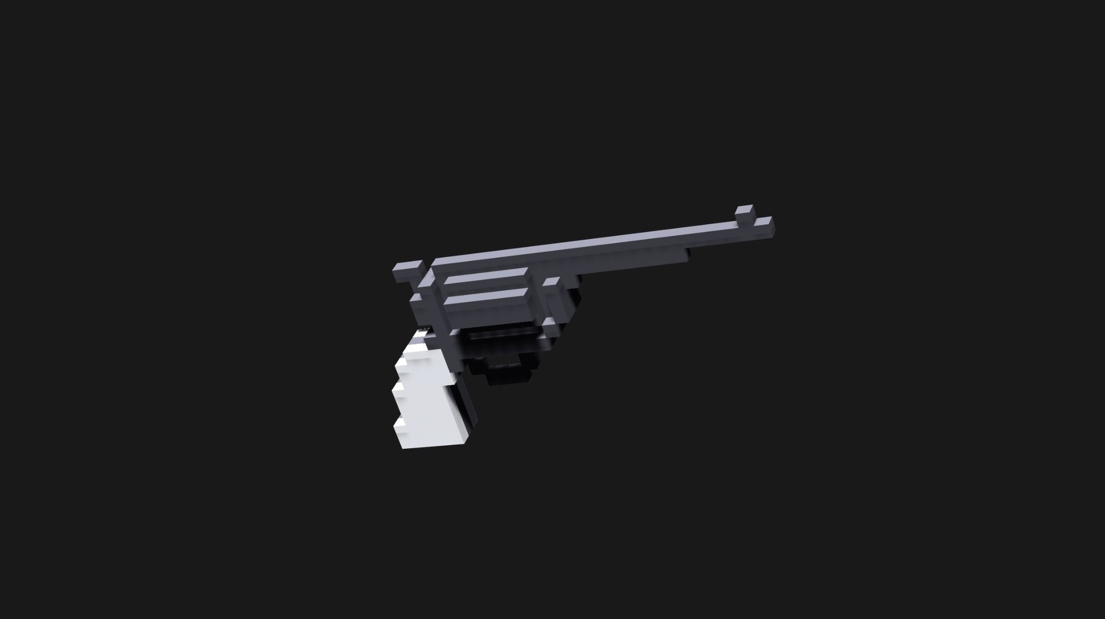 Voxel Weapons Mega Pack Low-poly 3D model_31