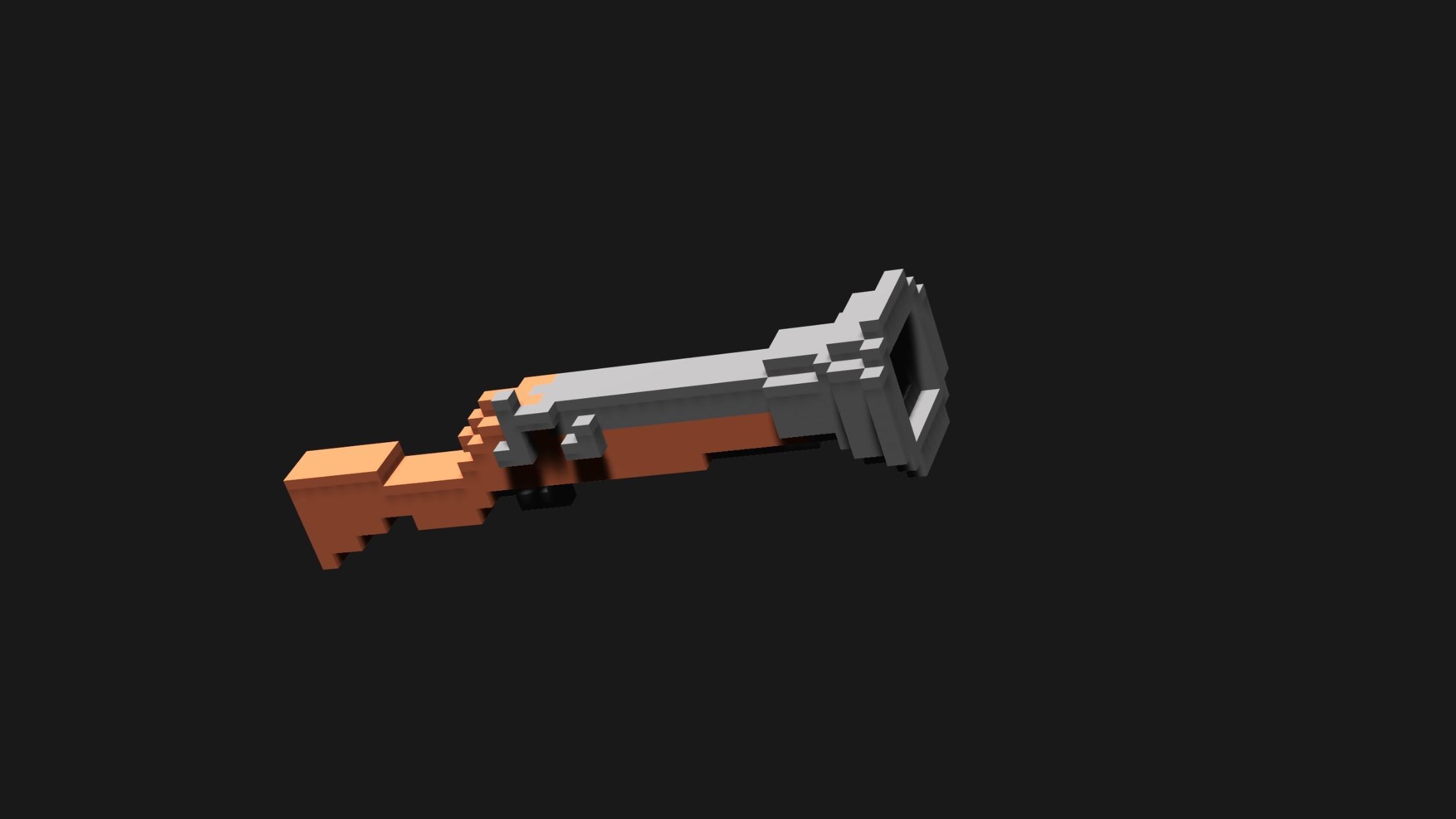 Voxel Weapons Mega Pack Low-poly 3D model_3