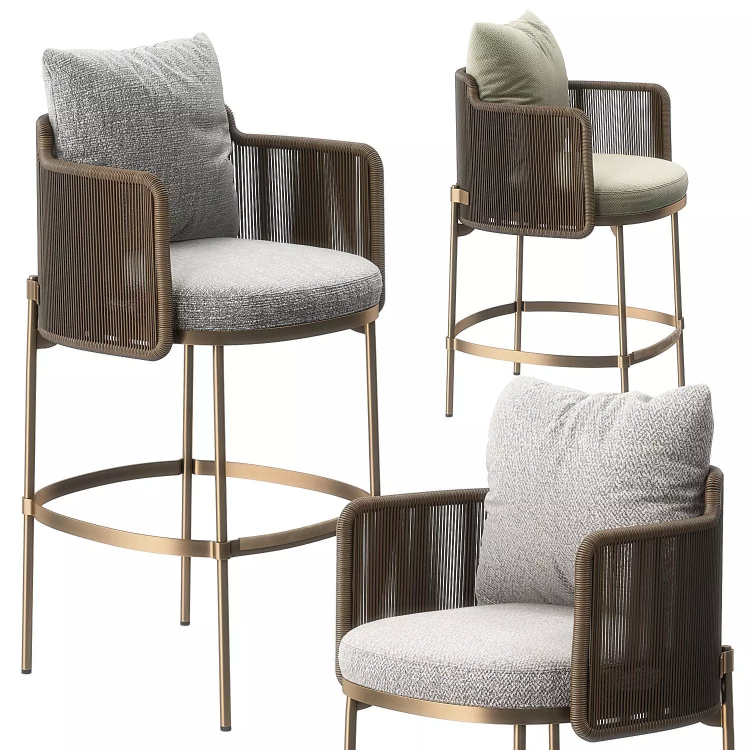 Tape Cord Outdoor Stool 3D model