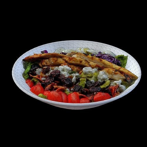 Chicken Cobb Salad  Low-poly 3D model 2