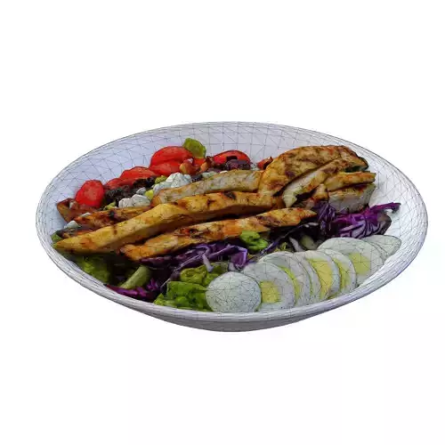 Chicken Cobb Salad  Low-poly 3D model