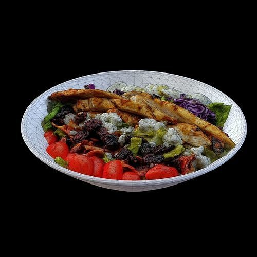 Chicken Cobb Salad  Low-poly 3D model 5