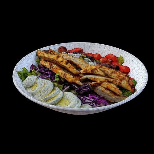 Chicken Cobb Salad  Low-poly 3D model 4