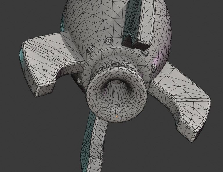 Cartoon Rocket PBR Low-poly 3D model_15