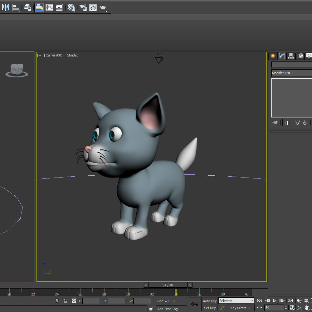 Cat Cartoon 3D model_16