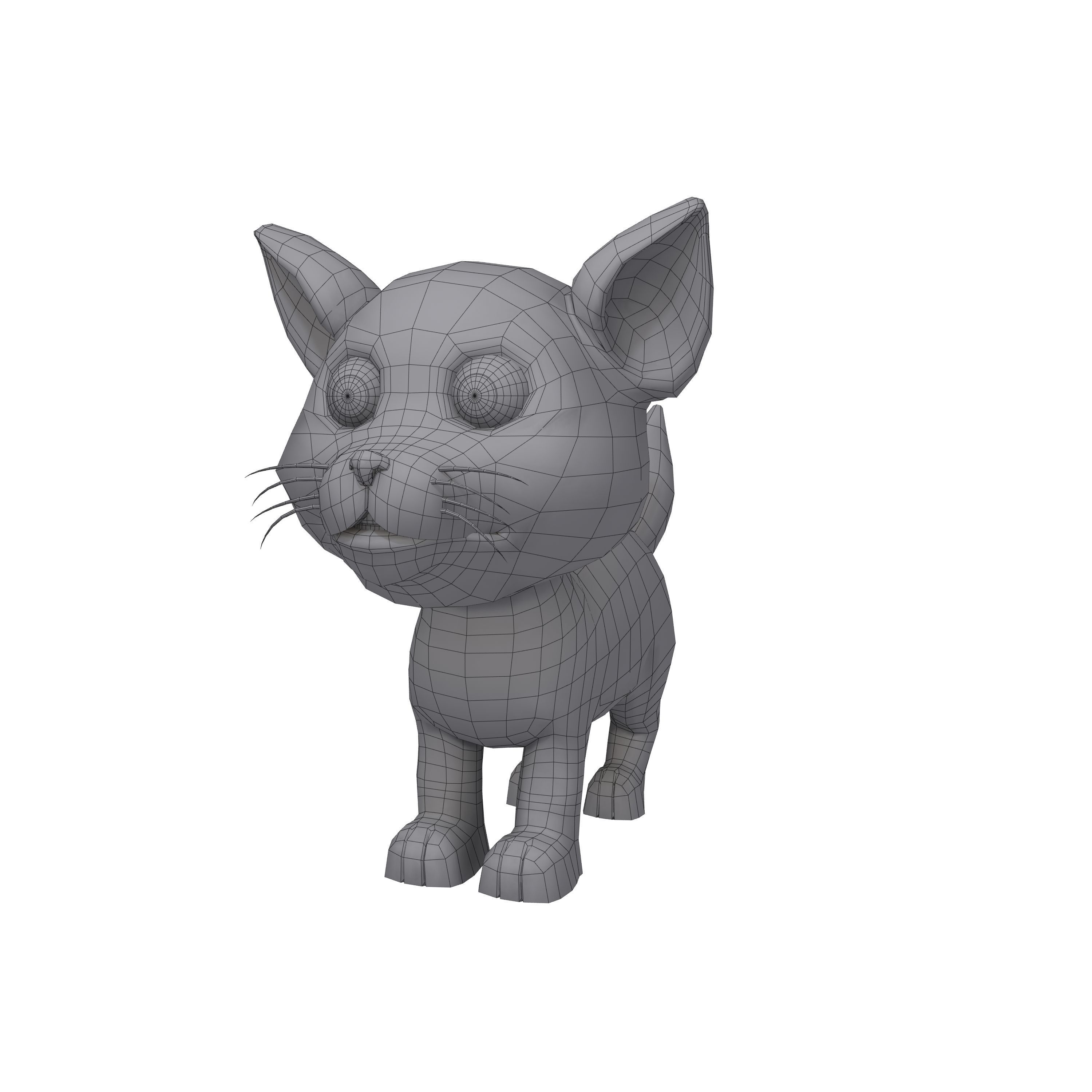 Cat Cartoon 3D model_8