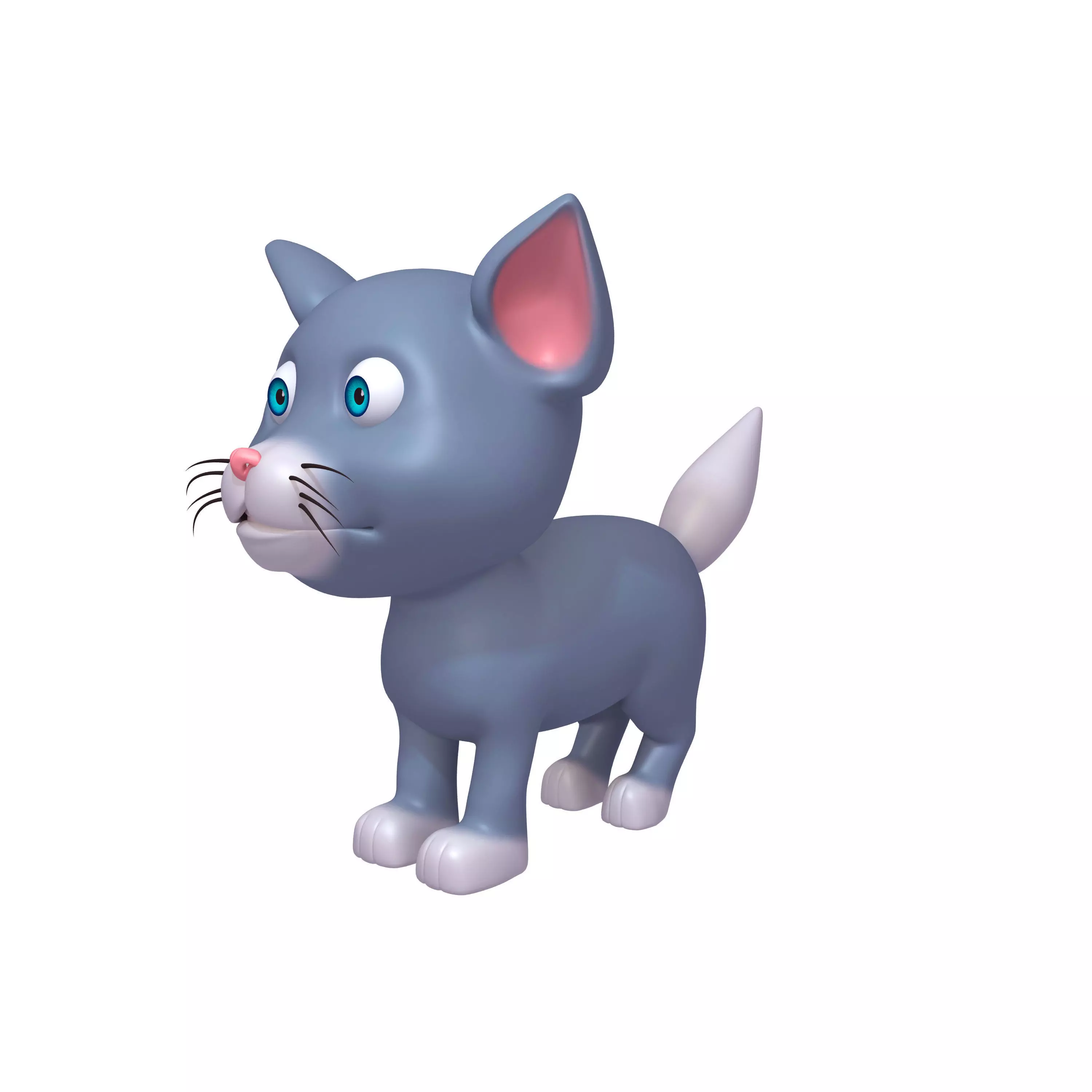 Cat Cartoon 3D model_0